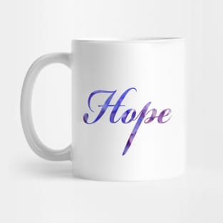 Hope for a better tomorrow in Purple Color Word Art Script Typography Mug